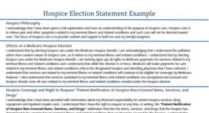 Read more about the article What is the Hospice Election Statement requirement?